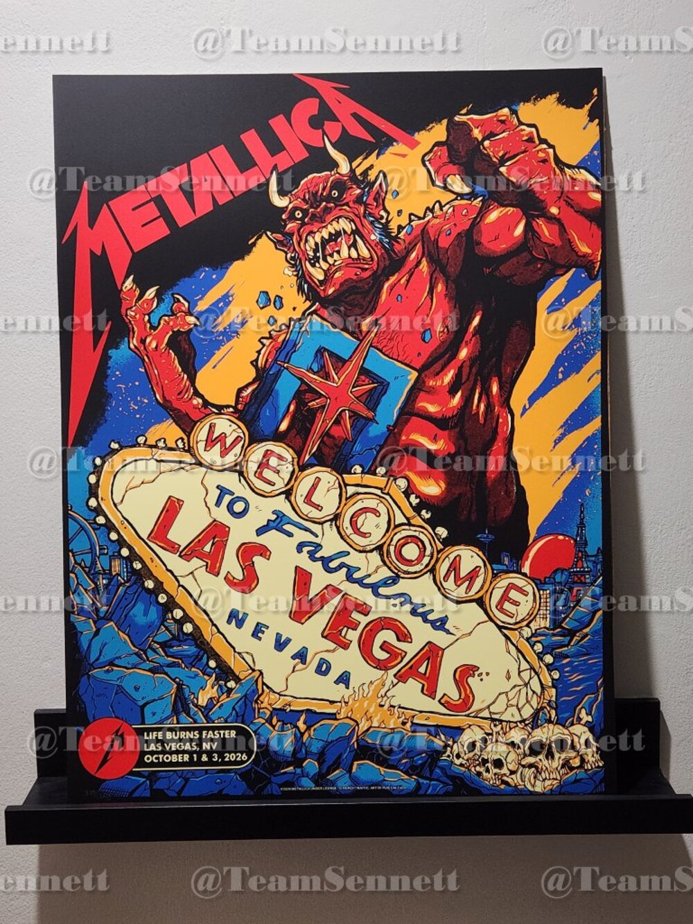 Metallica Sphere Poster / Weekend 1 / October 1 & 3 / Sphere Las Vegas 2026